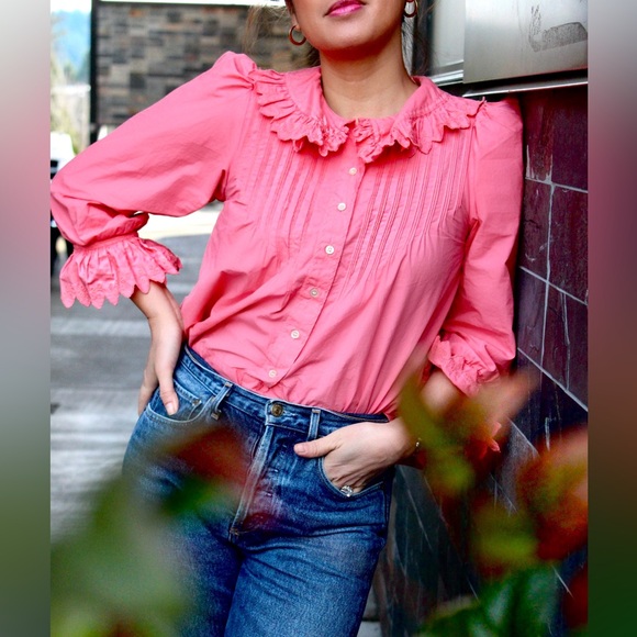 Doen Shirt Womens XS Hickory Blouse
Begonia Pink Ruffles Cottagecore
Feminine - Picture 9 of 15